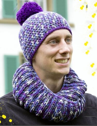 Strickloop mit Häkelmütze - Bild 2