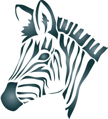 Schablonenmotive - Zebra - Basteln