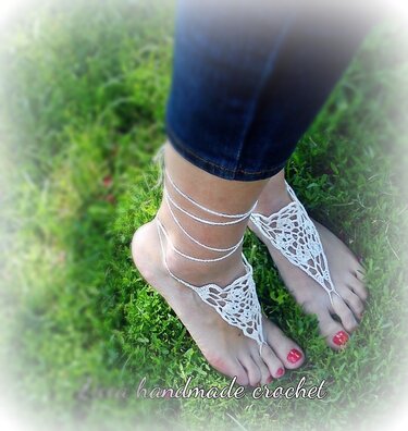 Barefoot sandals pattern - Crochet
