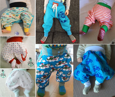 "Pomp!"Hose Gr. 50-98 Schnittmuster & Nähanleitung & Beamerdatei