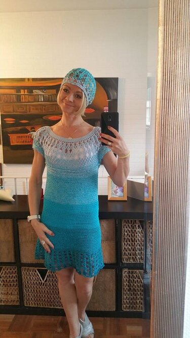 Sommerkleid Kleid mit Mützen Anleitung häkeln - Bild 2