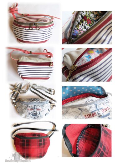 US-Kelly E-Book HipBag Hip pocket Pocket Pouches Pdf-file Sewing instruction & Pattern in 4 sizes, made with Love by firstloungeberlin