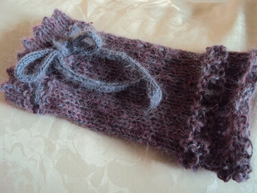 Handstulpen, flauschige, zarte Stulpen aus kostbarem Suri Alpaka - Stricken