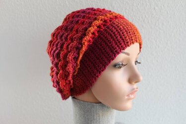 "Viva-Coloria" gehäkelte Beaniemütze, PDF-Anleitung - Häkeln