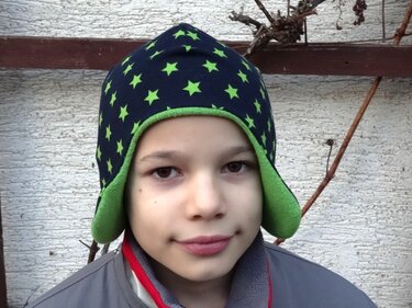 Baby und Kleinkind Mütze zum wenden mit Halssocke im Set  - Nähen