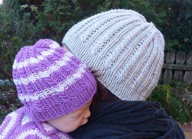Strickanleitung für eine Mütze für die ganze Familie - Bild 7
