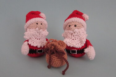 Häkelanleitung Santa Wuschel Weihnachtsmann