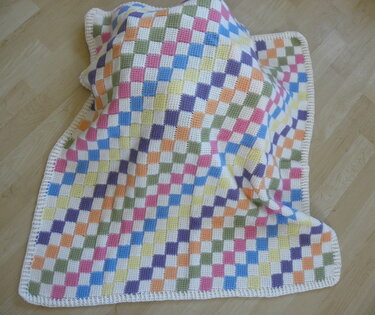 Baby Blanket Entrelac Crochet