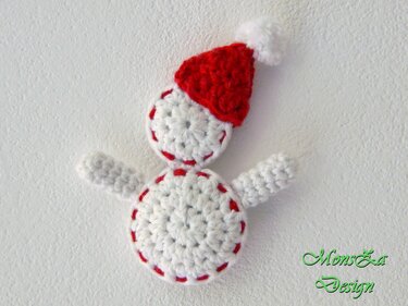 Schneemann Anhänger - Häkelanleitung - Bild 2