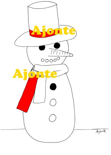 Ausmalbild - Window Color Vorlage - Schneemann - Bild 3