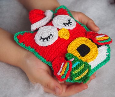 Owl Santa Claus - Crochet