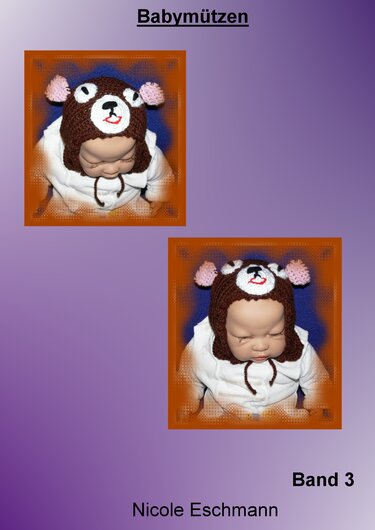 Baby Mütze 50/56 Teddybär - Bild 2