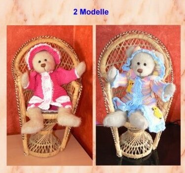 2 er Set Bärenkleidung Sammelbären 30 cm - Häkeln