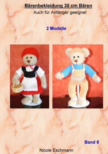 2er Set Bärenkleidung, Sammelbären, 30 cm Bären - Häkeln