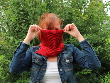 Strickanleitung Schlauchschal / Red Cowl - Bild 5