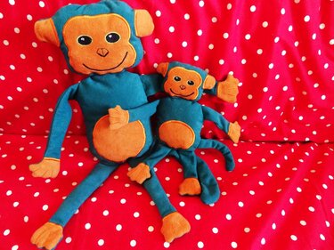 Stickdatei Affe ITH + Anhänger - Sticken