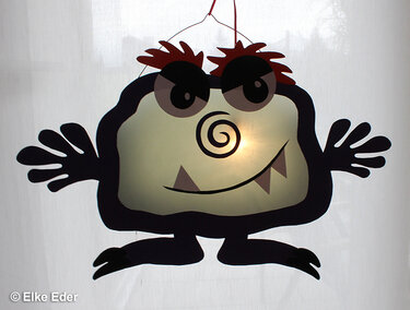 Laterne "kleines Monster" - Bastelanleitung