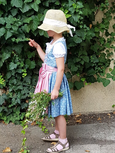 Schnittmuster/Nähanleitung  Mädchen-Dirndl für die Wies’n   Gr. 92-146