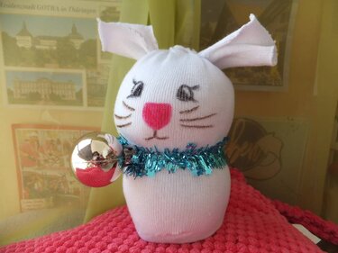 Hase weihnachtlich aus der Socke - Basteln