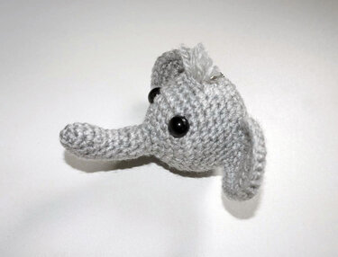 Crochet pattern for the elephant keychain!