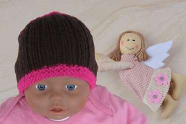 Strickanleitung Babymütze bis 6 Monate tragbar- ideal auch für Anfänger - Bild 3