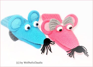 Häkelanleitung Handpuppen "Rosi und Pepper"