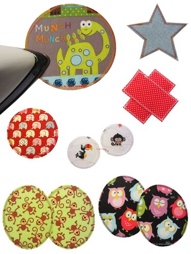 Reissfeste Bügelbilder/Aufnäher/Patches/Knieflicken zum selber machen - Schablonen und Anleitung - Nähen