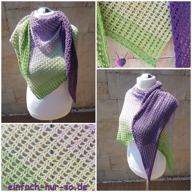 Florentine asymmetrisches Dreieckstuch - Häkeln