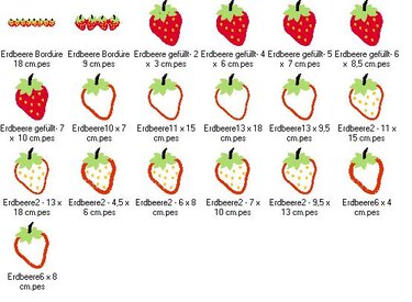 Stickdatei Erdbeere - Sticken