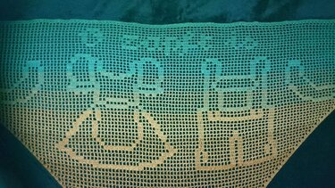 Motivtuch "O zapft is", Dreieckstuch, Häkelanleitung