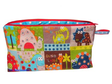 Kosmetiktasche/Kulturbeutel ''Maxi'' mit Innenfächern - Schnittmuster & Nähanleitung