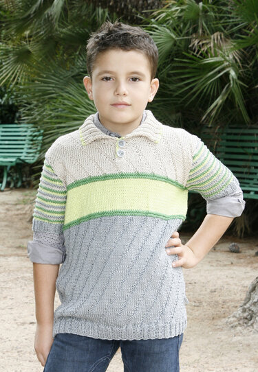 Strickanleitung Pullover Taddeo im Mix aus Streetwear und College - Bild 3