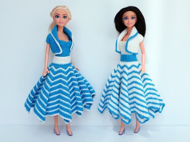 Häkelanleitung: 3-teiliges Sommer-Set Puppenkleidung - Bild 20