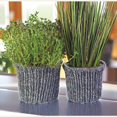 Strickanleitung Manschette für Blumentöpfe "Arbeitsstrumpf" 754059