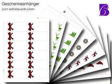 DIY Geschenkanhänger Weihnachten, PDF - Basteln