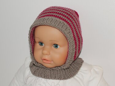Strickanleitung Schalmütze / Schlupfmütze unisex, ca. 6 - 18 Monate