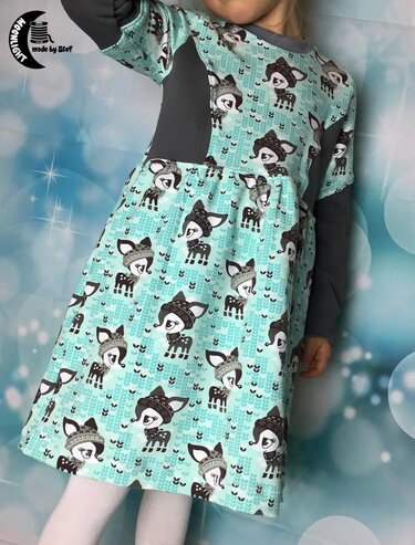 Strickkleid Schneeflöckchen 74 - 164 E-Book Schnittmuster - Bild 3