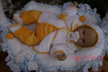 Strickanleitung f&uuml;r Baby's u. Reborns Modell Inge Gr. 50-56 4-teilig - Bild 3