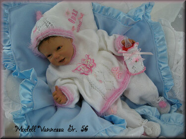 Strickanleitung Babyset Vanessa Gr. 56 für Babys 3-teilig - Bild 10