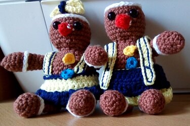 Lebkuchenpaar Emil und Erna - Häkeln