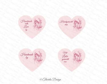Etiketten Label "Handmade" "Handmade with Love" zum Ausdrucken - Bild 3