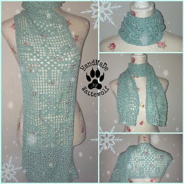 Schal Loop Snowflake - Häkeln