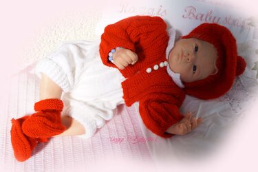 Strickanleitung f&uuml;r Baby's u. Reborns Modell Babs Gr. 50-56 - Bild 3