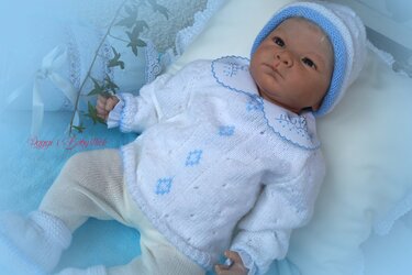 Strickanleitung f&uuml;r Baby's u. Reborns Modell Nico Gr. 50-56 - Bild 4