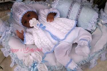 Strickanleitung f&uuml;r Baby's u. Reborns Modell Rieke Gr. 50-56 3-teilig - Bild 3