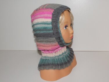 Strickanleitung Schalmütze / Schlupfmütze ca. 2 - 4 Jahre, unisex - Bild 8