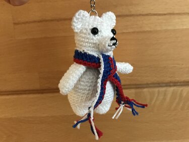 Polar Bear Key Fob - Crochet