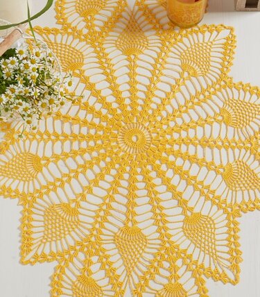 Gelber Läufer Häkeln - Bild 3