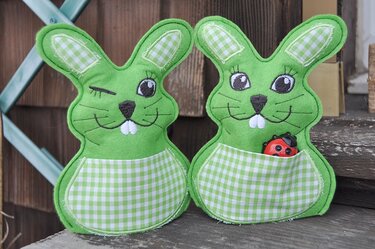 ITH Stickdatei Oster-Deko, Hase und Ei, für den 13x18 Rahmen - Sticken