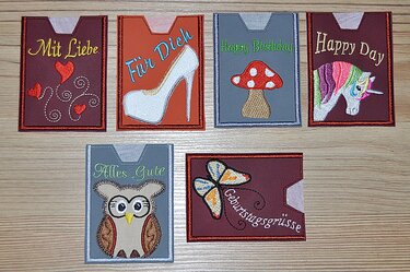 Ith Stickdateien Geschenkkarte Frauen für den 10x10 Rahmen - Sticken